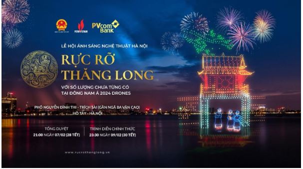 Bừng sáng không gian lễ hội ánh sáng nghệ thuật Hà Nội - Rực rỡ Thăng Long